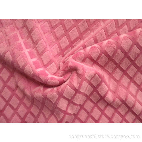 Embossed Pink Soft Velour (HZS--00264)